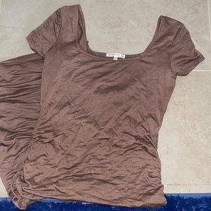 Tshirt midi dress with ruched side detailing